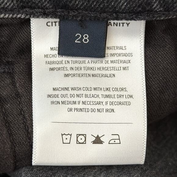 NWT Citizens Of Humanity Washed Black Emerson Slim Fit Boyfriend Denim Jeans - Picture 6 of 8